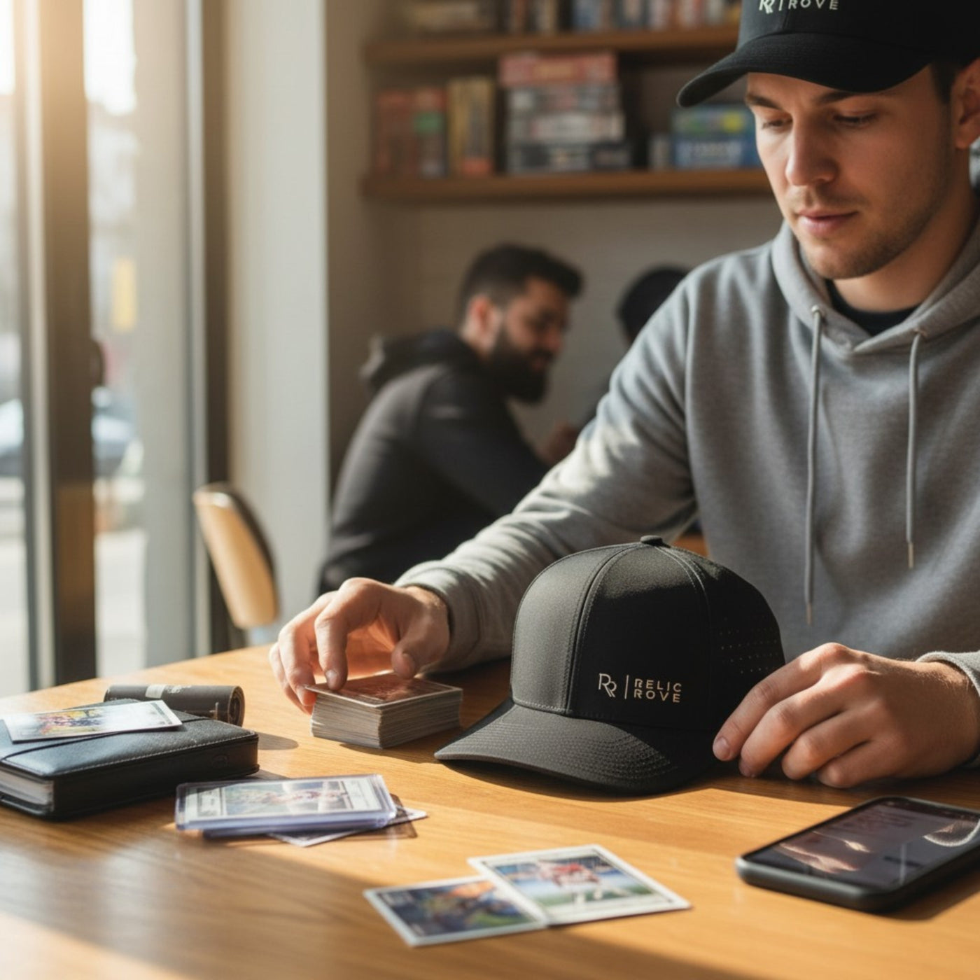 Collector wearing a Relic Rove hat